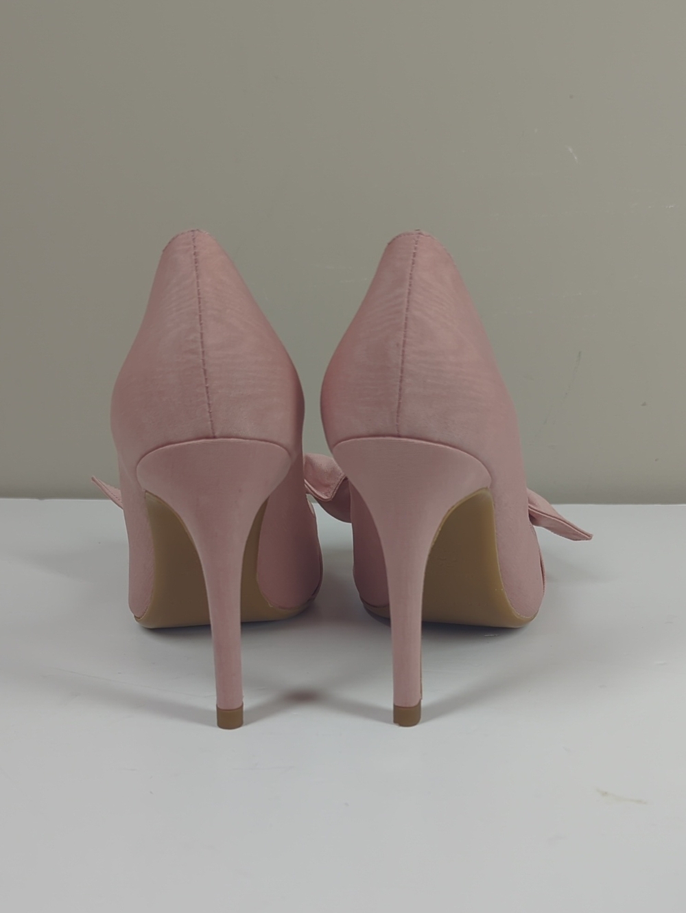 Ted Baker Hyana Pink Bow Pointed-Toe High Heels Canvas 37 - Picture 9 of 10